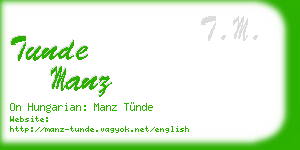 tunde manz business card